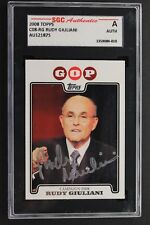 Rudy Giuliani 2008 Topps New York Mayor TRUMP Advisor Signed Autograph Card SGC picture