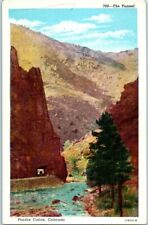Vintage Card #700 The Tunnel Poudre Canon, Colorado Sanborn Souvenir Co. 1940's picture