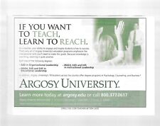 Argosy University If You Want To Teach Learn To Reach 2007 Print Advertisement picture