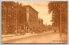 Main Street View Barre Vermont VT Storefronts Horse & Buggy c1900's Vtg Postcard picture