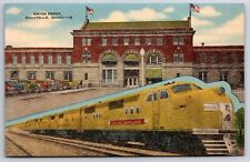 Union Depot Train Pocatello Idaho ID City Of Portland EC KROPP Postcard picture