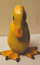 French Paris  POTTERY Yellow DUCK FIGURINE FAIENCERIE d'ART MALICORNE picture