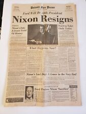 1974 Richard Nixon Resigns Geral Ford Will Be 38th President Detroit Free Press picture