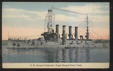 Postcard U.S. NAVY Armored Cruiser U.S.S. COLORADO #2 view 1907? picture