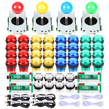 4 Player Classic DIY Arcade Joystick Kit Parts 5V led Illuminated Push Buttons  picture