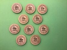 Lot of Vintage 1970’s Moxie 10 Cent Wooden Nickels, New England's Own Soft Drink picture