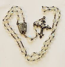 Refurbished Antique/Vintage Catholic Reliquary Rosary Our Lady Of Lourdes Water picture