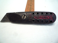 Vintage Red 1299 Defiance Cast Iron Fixed Blade Utility Knife Box Cutter Stanley picture