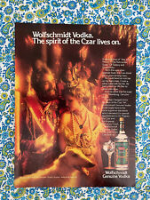 Vintage 1979 Wolfschmidt Vodka Print Ad The Spirit Of The Czar picture