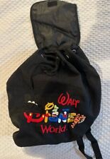 Vintage Walt Disney World Mickey/ Winnie the Pooh Embroidery Drawstring Backpack picture
