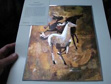 Vintage Art Print - E. FRED ANDERSON of UNBRIDLED Horses HORSE Play SILVER FOIL picture
