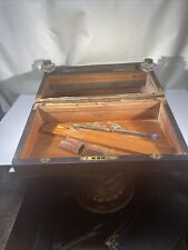 Antique portable writers box desk kit project as is picture