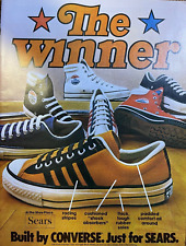 1974 Vintage Magazine Advertisement Converse Sneakers Just For Sears picture