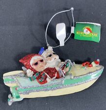 ✨Santa & Mrs. Claus on Captain Boat Kurt Adler Christmas 4 1/4