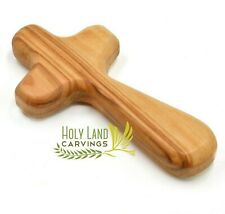 Olive Wood Handheld Comfort Cross Made in the Holy Land, Palm Holding Cross picture