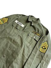 Vtg 13 Star 1940s WW2 US Army HBT Jacket  Large 40s Patches Vintage picture
