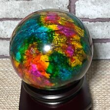 Taiwan seven-color natural jade original stone spherical office decoration 1989g picture