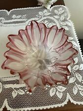Vintage Crystal Pink Tulip Bowl picture