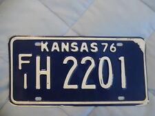 KANSAS LICENSE PLATE - 1976 - FIH - 2201 picture