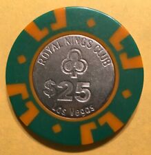 Vintage ROYAL KINGS CLUB $25 Twenty-Five Poker Chip LAS VEGAS CASINO Metal Inlay picture