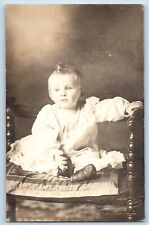 Armour South Dakota SD Postcard RPPC Photo Cute Little Girl Studio 1910 Antique picture