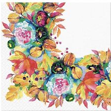 TWO Individual Paper Luncheon Decoupage Napkins FLOWERS AUTUMN Art Decorative picture
