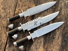 Pair Of 3 Custom handmade D2  Commando Movie Bowie Knife Tactical Replica Knife picture