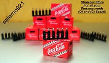 One Red Coca--Cola Case + 6 Bottles  MINIATURE FOR MODELING 1:24(G) SCALE  picture
