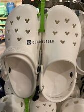 2024 Disney Parks Mickey Mouse Ears White Adult Clogs Crocs Size M9/W11 picture