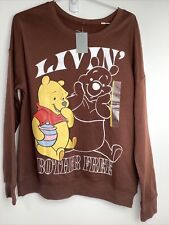 BNWT Disney Winnie The Pooh Bear Sweatshirt Small “Livin Bother Free” picture