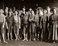 1919 Group of COTTON MILL WORKERS Augusta Georgia 8.5x11 PHOTO picture