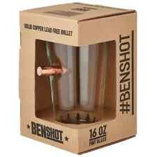 Original BenShot Pint Glass w/ Real 50 BMG Bullet Wedding Military Unique Gift picture
