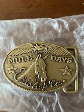 Bishop California Mule Days 2007 Solid Bronze Belt Buckle Very Rare 344 of 2000 picture