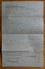 Antique 1917 Loan Deed-Cobb County Ga-Burtz-Northcutt-Handwritten Info picture