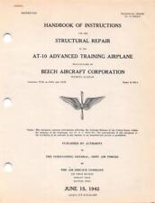1942 AAF BEECH AT-10 WICHITA ADVANCED TRAINER STRUCTURAL REPAIR FLIGHT MANUAL-CD picture