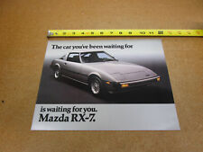1979 Mazda RX-7 sales brochure 8pg folder poster ORIGINAL literature picture