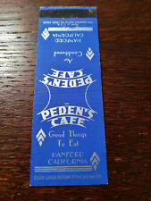 Vintage Matchcover: Peden's Cafe, Hanford, CA    91 picture