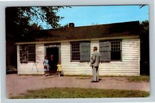Greenfield Village, Post Office 1960's Family Visitors Vintage Michigan Postcard picture