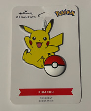 Hallmark Pokémon Pikachu and Poké Ball Metal Christmas Ornament New with Card picture