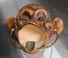 Vintage 1960 Treasure Craft Monkey Head Ceramic Ashtray picture