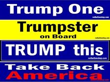 TRUMP  bumper stickers various slogans    (Four for Four) stickers picture
