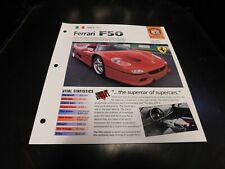 1997 Ferrari F50 Spec Sheet Brochure Photo Poster  picture