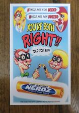 2021 Topps Wacky Packages Wonky Ads - Variation #3 NERDZ 3x5 Die Cut RARE picture