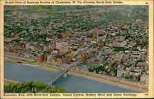 Postcard: Aerial View of Business Section of Charleston, W. Va. showin picture