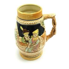 Vintage German Style Beer Stein Couple Barrels Town Made in Japan picture