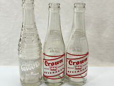 CROWN BEVERAGES + NESBITTS SODA BOTTLE LOT GLASS VINTAGE - NICE - ERIE PA picture