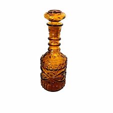 Vintage JIM BEAM AMBER Decanter w/ Stopper Glass picture