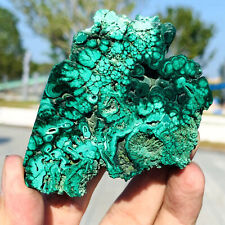 195g Natural Green Malachite Crystal Flaky Pattern Ore Specimen Quartz Healing picture