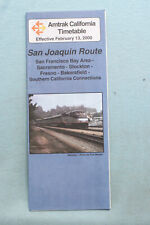 San Joaquin Route - Amtrak Timetable - Feb 13, 2000 picture