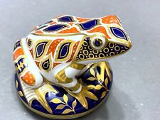 Royal Crown Derby Imari frog figurine paperweight,  picture